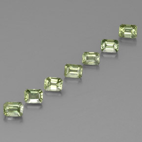 Zaffiro naturale verde da 2,07 ct, taglio smeraldo, VS