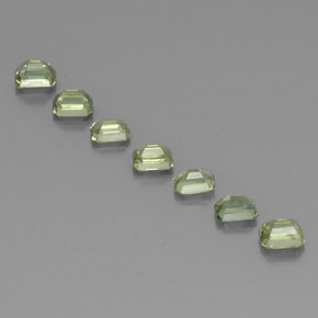 Zaffiro naturale verde da 2,07 ct, taglio smeraldo, VS