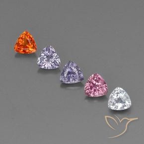 Zaffiro naturale multicolore da 1,50 ct, trillion, VVS-VS