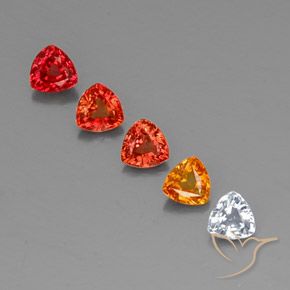 Zaffiro naturale multicolore da 1,64 ct, trillion, VVS-VS