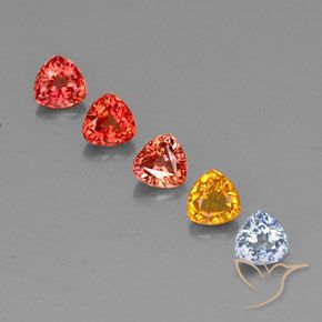 Zaffiro naturale multicolore da 1,78 ct, trillion, VVS-VS