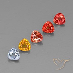 Zaffiro naturale multicolore da 1,78 ct, trillion, VVS-VS