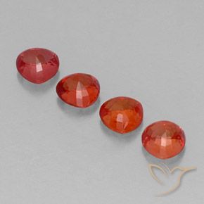 Zaffiro naturale arancione da 1,62 ct, trillion, VS