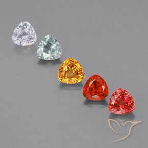 Zaffiro naturale multicolore da 1,78 ct, trillion, VS