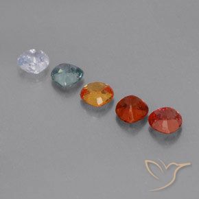 Zaffiro naturale multicolore da 1,78 ct, trillion, VS