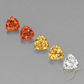 Zaffiro naturale multicolore da 2,09 ct, trillion, VVS-VS