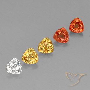 Zaffiro naturale multicolore da 2,09 ct, trillion, VVS-VS