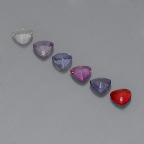 Zaffiro naturale multicolore da 1,80 ct, trillion, VVS-VS