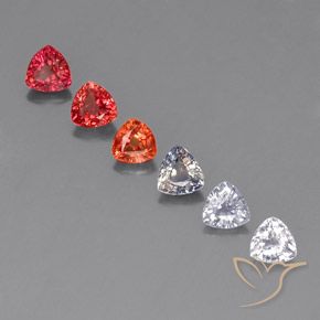 Zaffiro naturale multicolore da 1,97 ct, trillion, VVS-VS