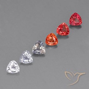 Zaffiro naturale multicolore da 1,97 ct, trillion, VVS-VS