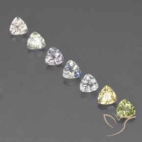 Zaffiro naturale multicolore da 2,39 ct, trillion, VVS-VS