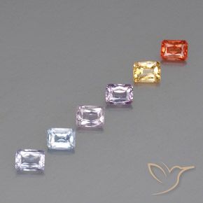 Gemme di Zaffiro Multicolore naturale da 1.87 ct, Ottagonale / Taglio smeraldo, VS