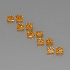 Zaffiro naturale arancione da 1,99 ct, quadrato, VVS-VS