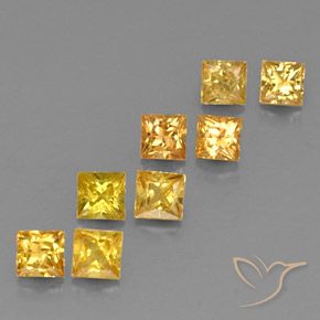 Gemme di Zaffiro Dorato naturale da 2.02 ct, Quadrato, VS