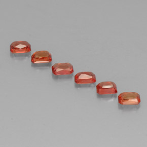 Zaffiro naturale arancione da 1,71 ct, taglio smeraldo, VS