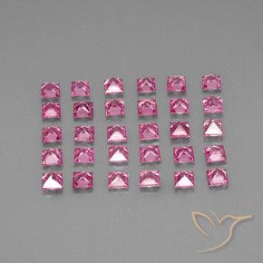 Gemme di Zaffiro Rosa medio naturale da 4.49 ct, Quadrato, VVS-VS
