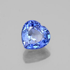 Zaffiro naturale blu da 1,21 ct, a forma di cuore, VS