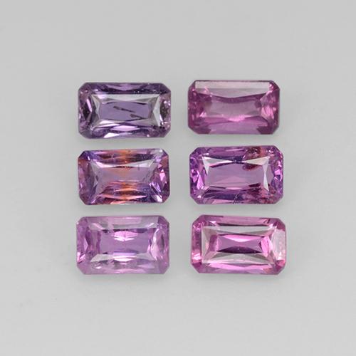 Zaffiro naturale multicolore da 2,16 ct, taglio smeraldo, VS