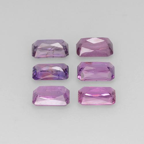 Zaffiro naturale multicolore da 2,16 ct, taglio smeraldo, VS