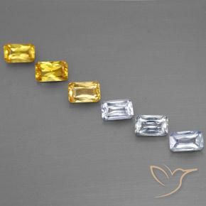 Zaffiro naturale multicolore da 2,05 ct, taglio smeraldo, VS