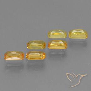 Zaffiro naturale giallo da 1,86 ct, taglio smeraldo, VS