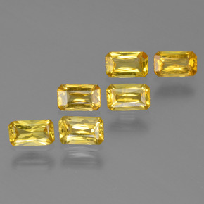 Zaffiro naturale oro da  ct, taglio smeraldo, VS