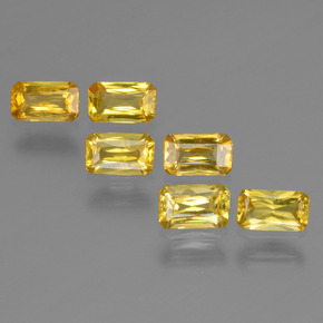 Zaffiro naturale oro da  ct, taglio smeraldo, VS