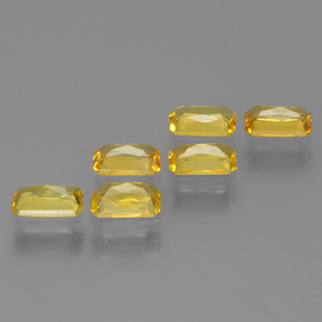 Zaffiro naturale oro da  ct, taglio smeraldo, VS