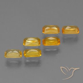 Zaffiro naturale giallo da 1,95 ct, taglio smeraldo, VS