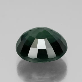 Zaffiro naturale verde da 5,99 ct, taglio ovale, VVS