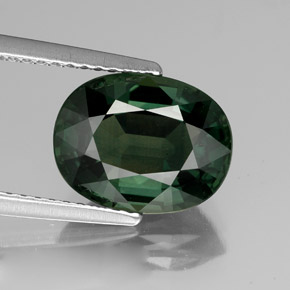 Zaffiro naturale verde da 4,29 ct, taglio ovale, VVS