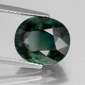 Zaffiro naturale verde da 5,15 ct, taglio ovale, VVS-VS