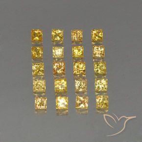 Zaffiro naturale giallo da 3,14 ct, quadrato, VVS-VS