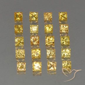 Zaffiro naturale giallo da 3,14 ct, quadrato, VVS-VS