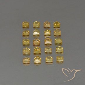 Zaffiro naturale giallo da 3,14 ct, quadrato, VVS-VS