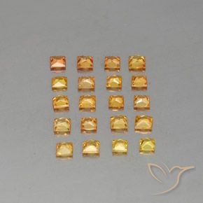 Zaffiro naturale arancione da 2,50 ct, quadrato, VVS-VS