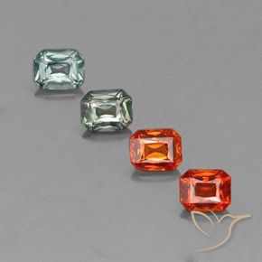 Gemme di Zaffiro Multicolore naturale da 1.94 ct, Ottagonale / Taglio smeraldo, VS