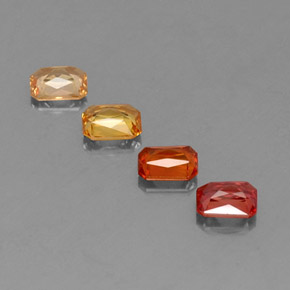 Zaffiro naturale multicolore da 2,17 ct, taglio smeraldo, VS
