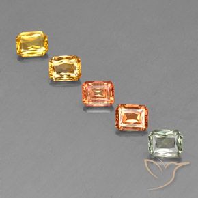 Gemme di Zaffiro Multicolore naturale da 2.63 ct, Ottagonale / Taglio smeraldo, VS