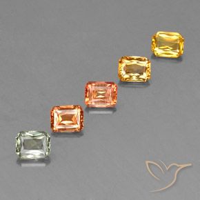 Gemme di Zaffiro Multicolore naturale da 2.63 ct, Ottagonale / Taglio smeraldo, VS