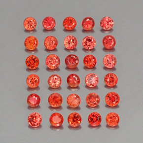 Zaffiro naturale arancione da 3,37 ct, taglio rotondo, VVS-VS