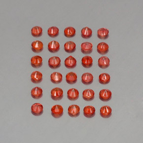 Zaffiro naturale arancione da 3,37 ct, taglio rotondo, VVS-VS