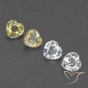 Gemme di Zaffiro Multicolore naturale da 1.33 ct, Cuore, VVS