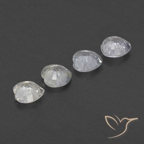 Gemme di Zaffiro Bianco caldo naturale da 1.26 ct, Cuore, VVS-VS