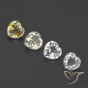Gemme di Zaffiro Multicolore naturale da 1.17 ct, Cuore, VVS