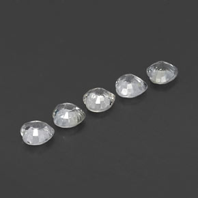 Zaffiro naturale bianco da 1,70 ct, a forma di cuore, VVS