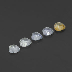 Gemme di zaffiro multicolore naturale da 1,58 ct, a forma di cuore, VS