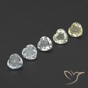 Gemme di Zaffiro Multicolore naturale da 1.62 ct, Cuore, VVS-VS