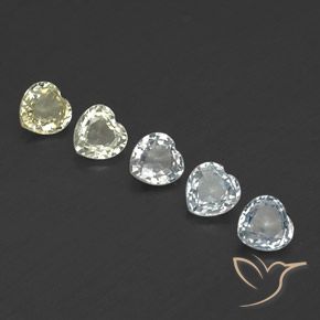 Gemme di Zaffiro Multicolore naturale da 1.62 ct, Cuore, VVS-VS
