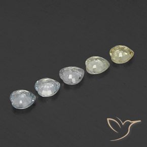 Gemme di Zaffiro Multicolore naturale da 1.62 ct, Cuore, VVS-VS
